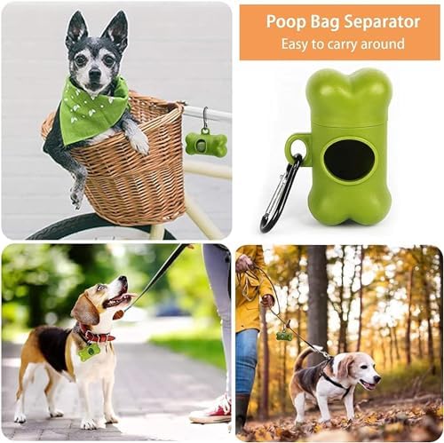 Nestling® Poo Bags for Dog Waste, 540 Dog Poop Bags, Super Strong 100% Leak Proof Biodegradable Dog Poo Bags with Dispenser (Green)