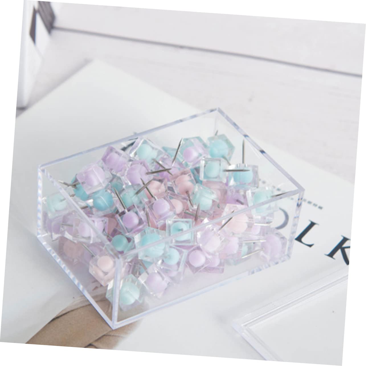 SHINEOFI 240piezas Chinchetas Coloridas Creativas y Transparentes para Decorar Tableros De Anuncios y Paredes Oficina Escuela y Hogar