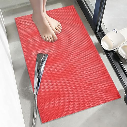 Image of VNQ Home Anti Skid & Multipurpose RubIHr /Bathroom Mat /Shower Mat /Carpet /Rugs /Rainmat /Swimming Pool Mat|| Red 2x8 ft