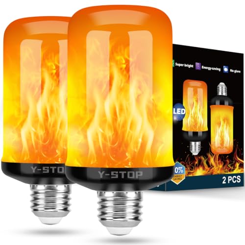 Y- STOP Upgraded Flame Light Bulbs, 4 Modes...