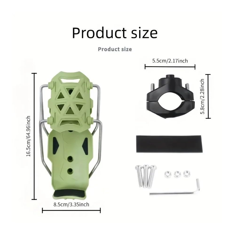 1 Unidad. Portavasos Ajustable de 360 ​​Grados para Manillar de Bicicleta o Motocicleta, para Botella de Agua, para Ciclismo de Carretera y Moto de Aventura.