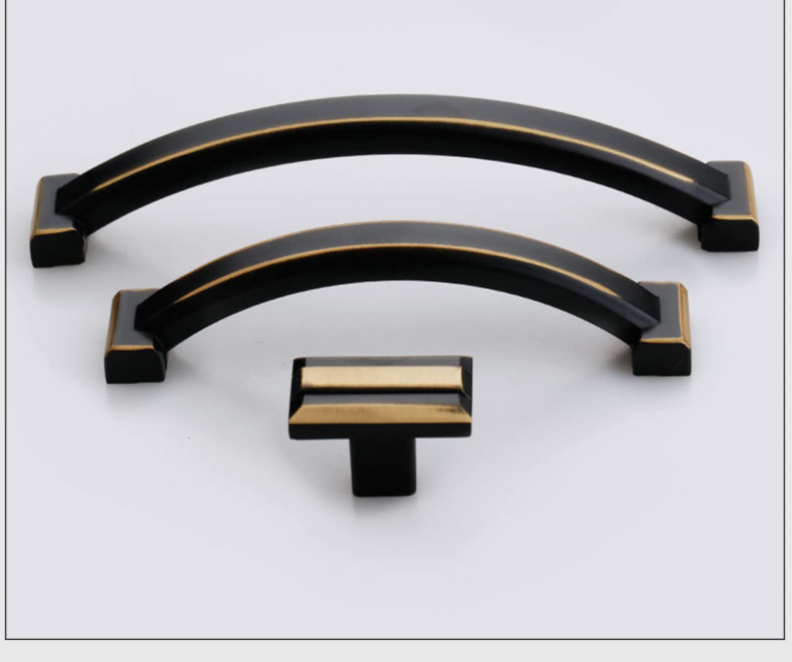 Maniglie per Cassetti da Cucina Maniglie per Mobili Confezione da 4 Stile Cinese Maniglia per Scarpiera Maniglia per Porta in Ottone Mobili Antichi Tre Barre 96 mm