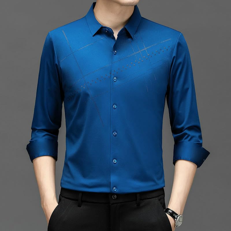 Camisa transpirable de rayas para hombre contra el calor excesivo 2