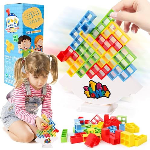 La mejor selección de Juegos de tris disponible en línea para comprar. 37 DMMYBJ Juego Equilibrio Torre Tetra,48PCS Bloques de Construcción de Equilibrio de Descompresión,Juegos Mesa perfectos para niños, Adultos (Color 64)