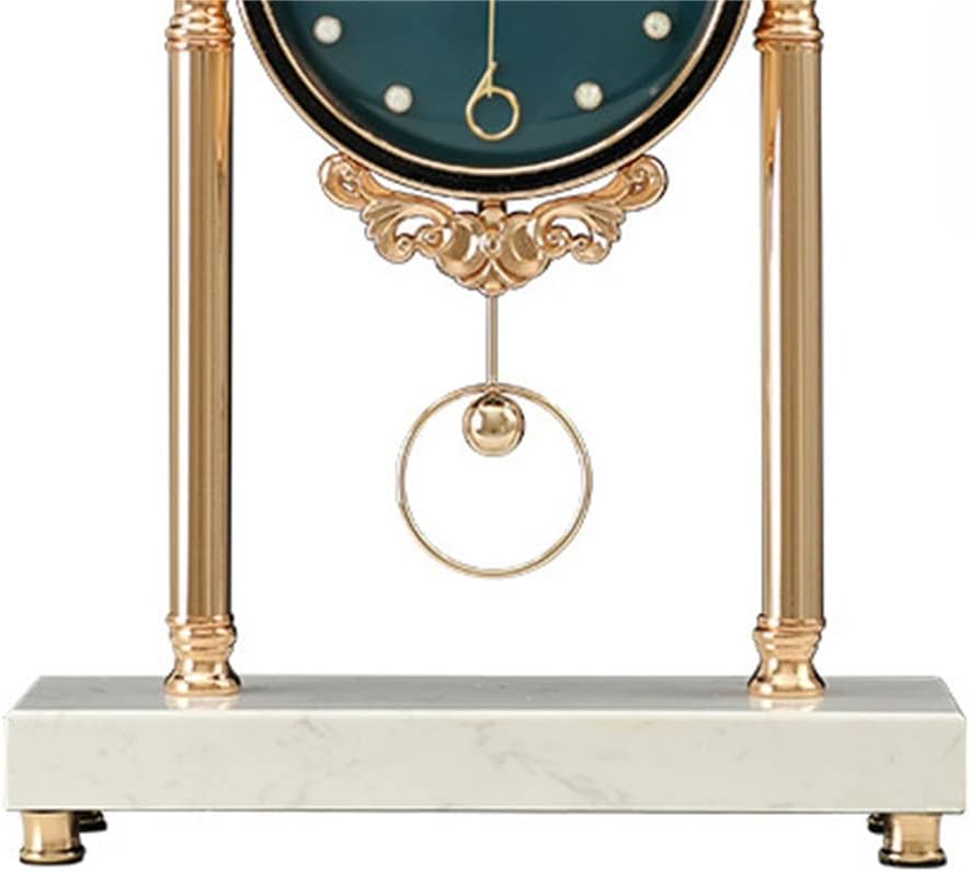 FMURY European Retro Clock, Living Room, Household Table Top Clock, Ornament, Bedroom Clock, Table Top