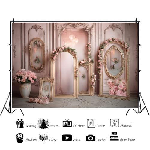 Fondo Fotográfico Vinilo 9ft x 6ft Color Rosa YongFoto miniatura 4