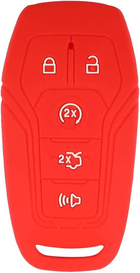 Car Remote Key Cover Fob Silicone Outer Case For Ford Lincoln Fusion MKZ Mustang MKC Outer Casing Shell Jacket Protector 5 buttons 1pcs
