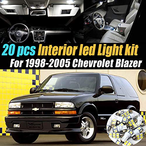 Kit 20 LED interiores 6000K para Chevrolet Blazer 98-05 miniatura 1