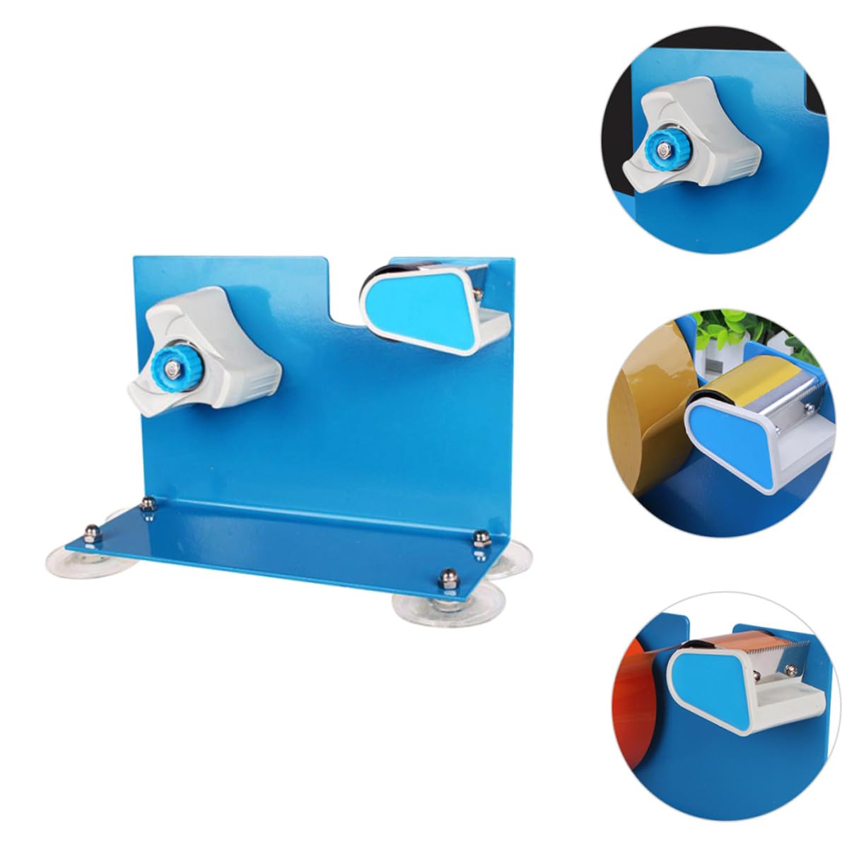 Healvian Distributore di Nastro Adesivo da Tavolo Ventosa Taglierina Affilata e Rimovibile Strumento Compatto per Imballaggio e Uso in Ufficio o Supermercato Dimensioni 23X14X55 CM