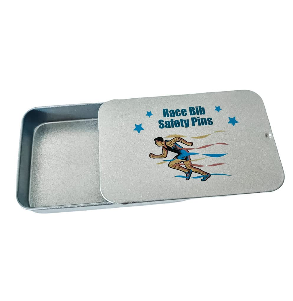 Maisie Moo Gifts Limited Men's Race Bib Safety Pins Tin Holder For Runners