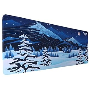 WAR HAMMER GX1050 Extended Size Gaming Mouse Pad| Stitched Edges| Non-Slip Rubber Base|Computer Laptop|Keyboard Mouse Pad for Office & Home (Extended XL, Arctic)