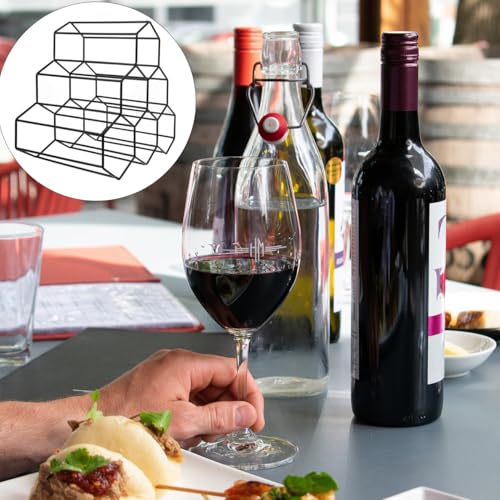 Soporte de botellas Honeycomb para encimera, metálico miniatura 5