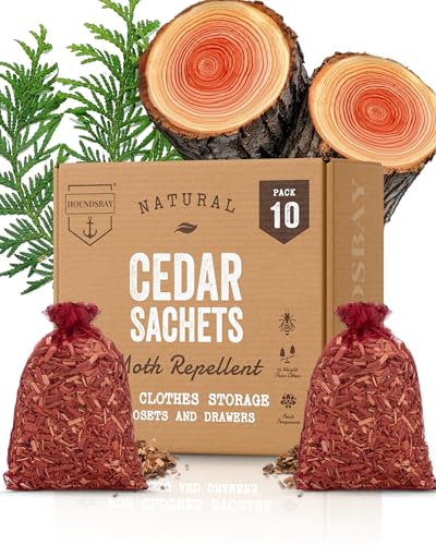 Cedar Sachet Bags Fully Stuffed Scented Sachets Perfect for Closets Drawers Cars Gym Bags or Anyplace that Needs to Smell Better - Cedar Blocks for Clothes Storage