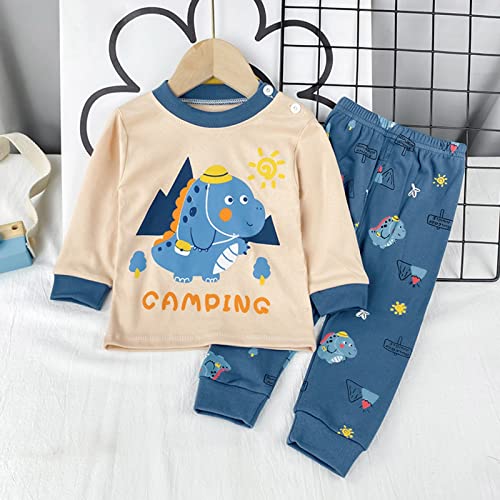 Cotton 𝐏a𝐣ama Set for Girls Long Sleeve 𝐏ajamas Soft Sl𝐞epwear Toddler Cute Cartoon 𝐏𝗝s 2 Piece Loose Loung𝐞wear2