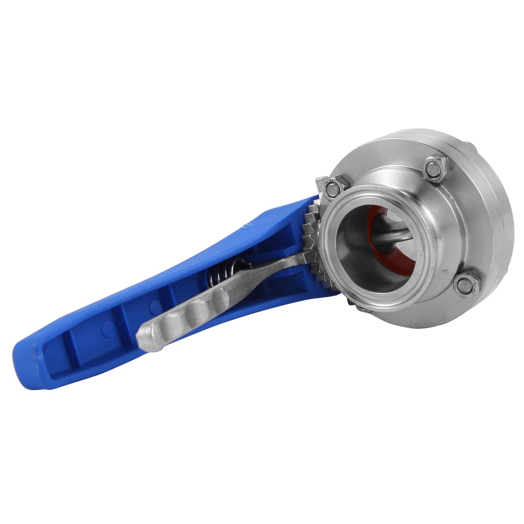 2 x 38 mm SS304 en acier inoxydable sanitaire 3,8 cm Tri Clamp Vanne papillon à presser Déclencheur