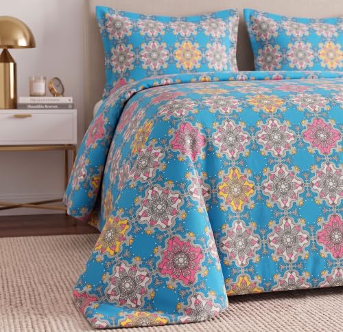 Image of VAS COLLECTIONS 240 TC Cotton Double Bedsheet with 2 Pillow Covers, Ultra Soft & Breathable Bed Sheet Set, Skin Friendly, Fade Resistant, Easy Care Bedding, 90 x 100 Inches - Powder Blue
