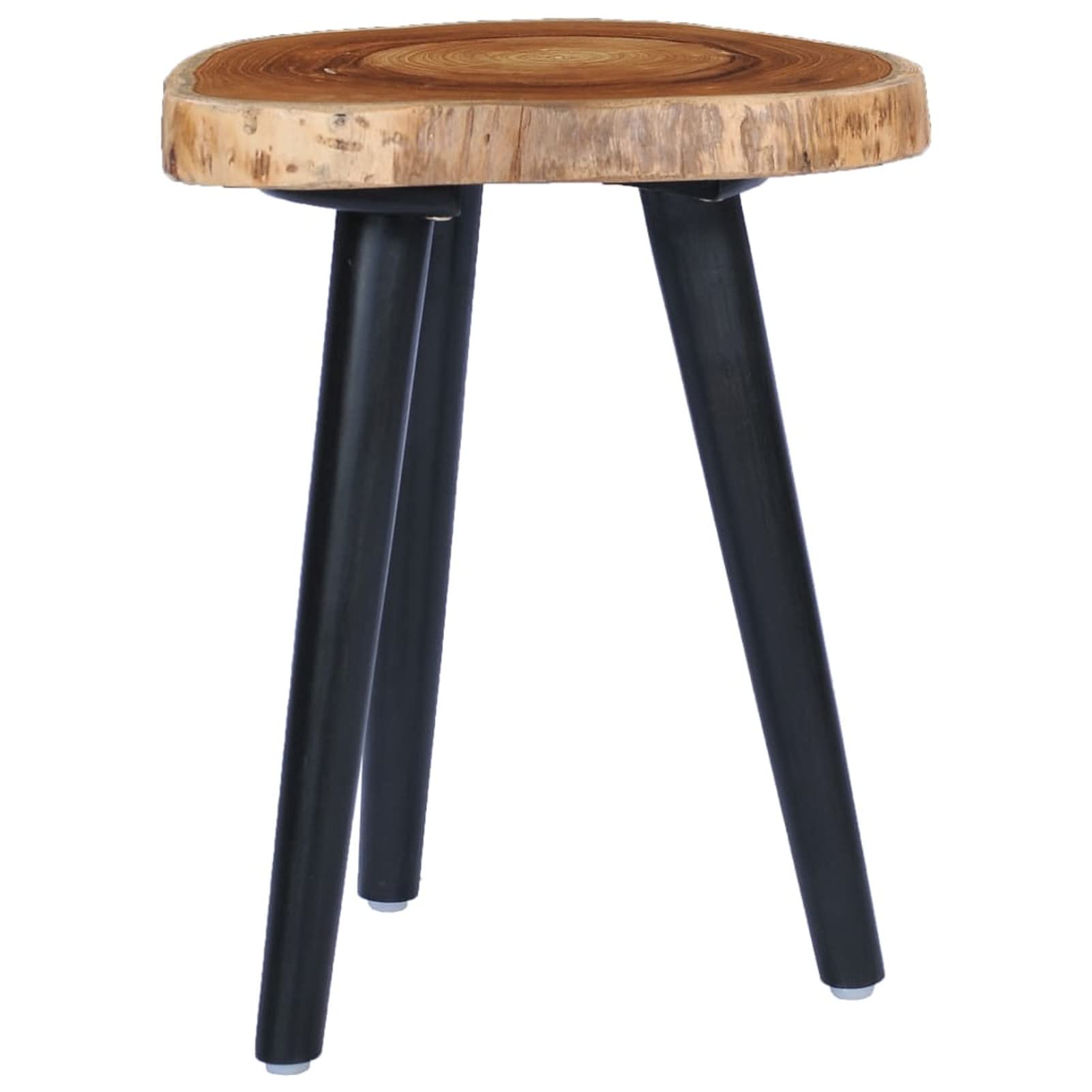 Homgoday Table basse 40 x 45 cm en teck massif, table d'appoint, table d'appoint pour salon, salle de réception d'invités, chambre à coucher et mobilier de bureau