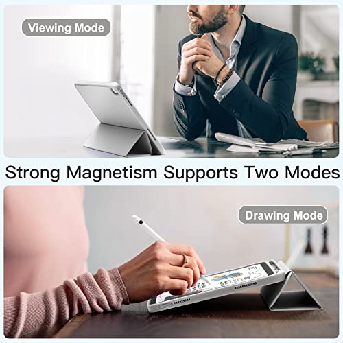 Image of Akkerds Compatible with iPad (A16) 11th Generation Case 11 Inch 2025, for iPad 10th Generation Case 10.9 Inch 2022 with Pencil Holder, Slim Trifold Stand Protective Cover with Soft TPU Back,Light Gray