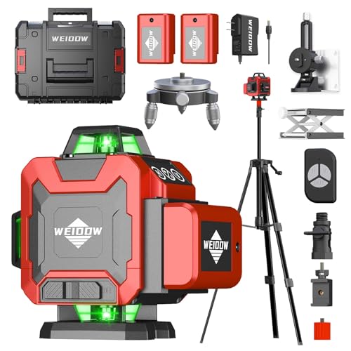 Weiddw 16 Lines Self-Leveling Laser Level with Tripod, 4x360°4D...