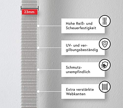 BAUHELD® 6m Rolladengurt 23mm Grau [Made in Germany] - Für Rolläden an Türen und Fenster [Hohe Reißfestigkeit und UV-Stabilität] - Rolladen-Gurtband passend auf Gurtwickler Aufputz Maxi