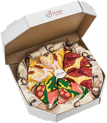 PIZZA SOCKS BOX 4 pairs MIX Hawaii Italian Pepperoni Cotton Socks Made In EU