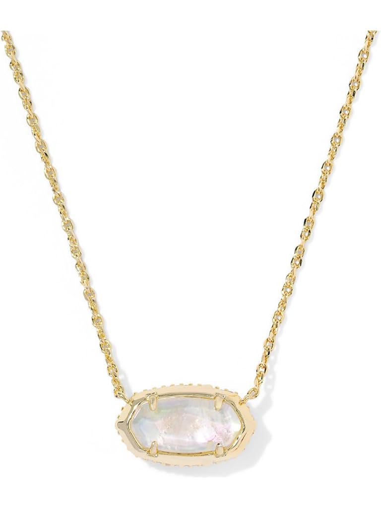 Gold Kendra Scott Elisa Bow Short Pendant Necklace
