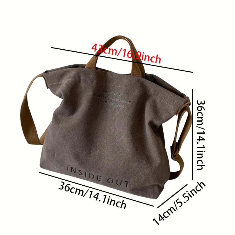 Bolso Tote de moda con gran capacidad y cierre gris miniatura 5