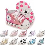Save Beautiful Baby Girls Boys Canvas Sneakers Soft Sole High-Top Ankle Infant First Walkers Crib...