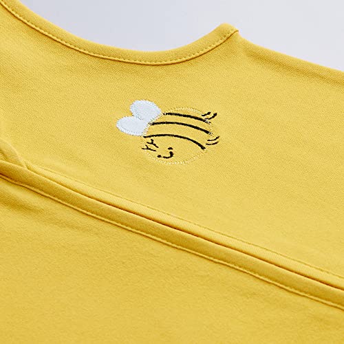 Image of DaysU Baby Sleep Sack 0-6 Months, 100% Cotton, Unisex Wearable Blanket, 2-Way Zipper TOG 0.5, Breathable Lightweight Sleeping Bag 2 Pack, Bee, Small
