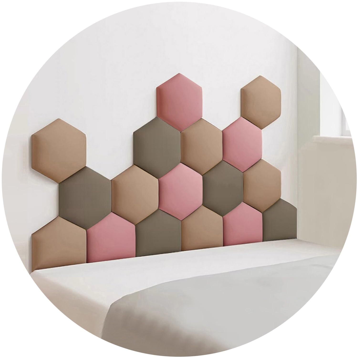 Panneaux Muraux, Tête De Lit Tapissée, Auto-adhésif Et Anti-Collision, Chambres d'enfants Moderne 3D Panneau De Rembourrage(Dark Brown,180x105cm)