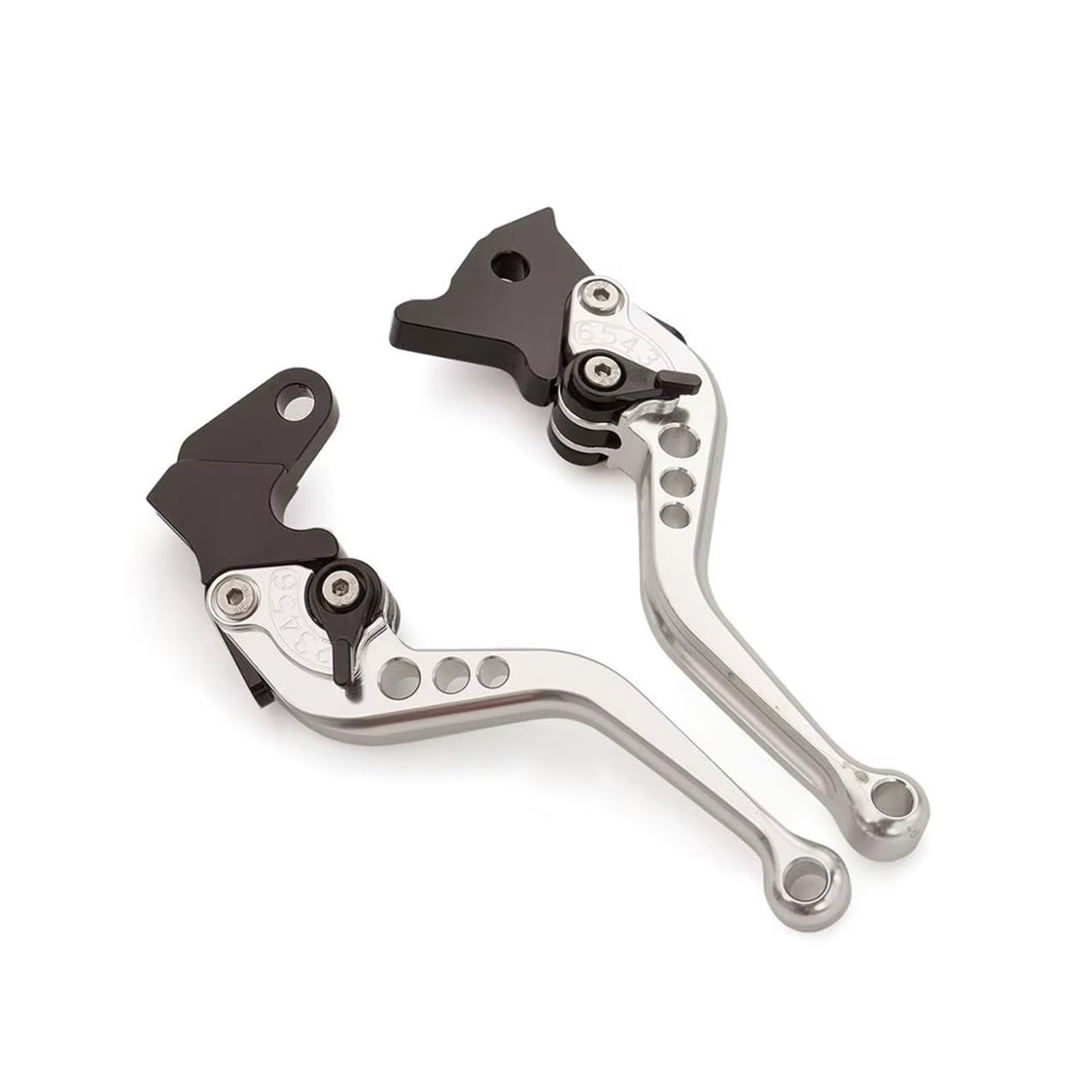 VBVGMZAS Handlebar Clutch Motorcycle Aluminum Adjustable Racing Brake Clutch Lever for Z900 for Z650 for Ninja 650R 2017-2024 Brake Handle Lever(Silver Short)