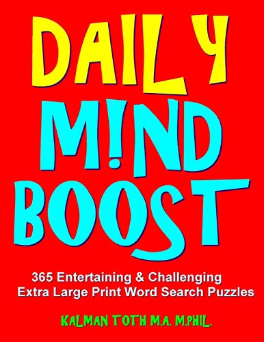 Daily M!nd Boost: 365 Entertaining & Challenging Extra Large Print Word Search Puzzles