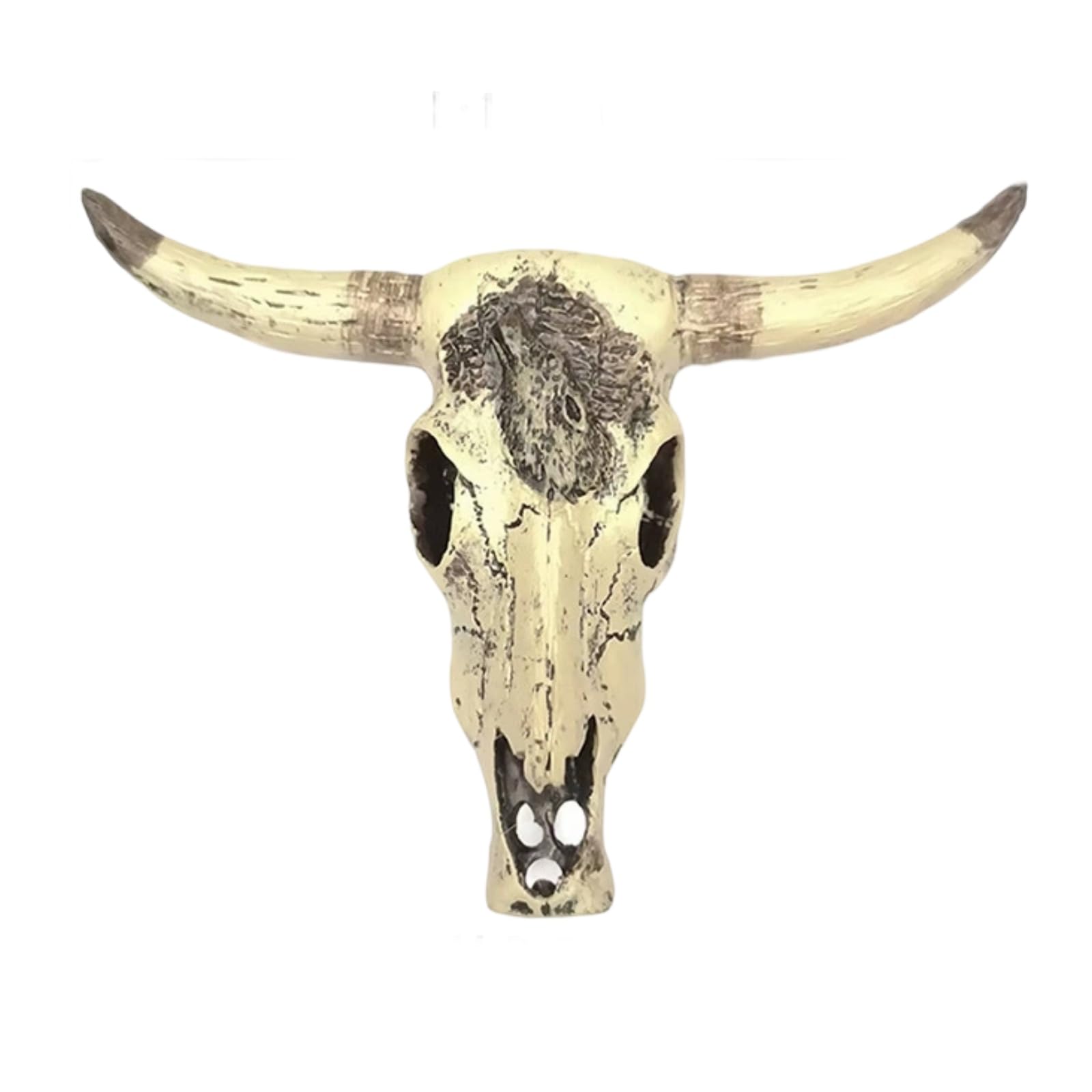 DKJEkdje Western Fish Tank Decor Resin Cattle Skull Unique Reptile Enclosure Accessories Snake Tarantula Habitat Decor for Bearded Dragon and Fish Tank Setup