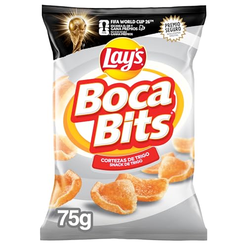 Lay's Bocabits, Snack de corteza de trigo con sabor a carne, Producto de Aperitivo, bolsa individual, 75gr
