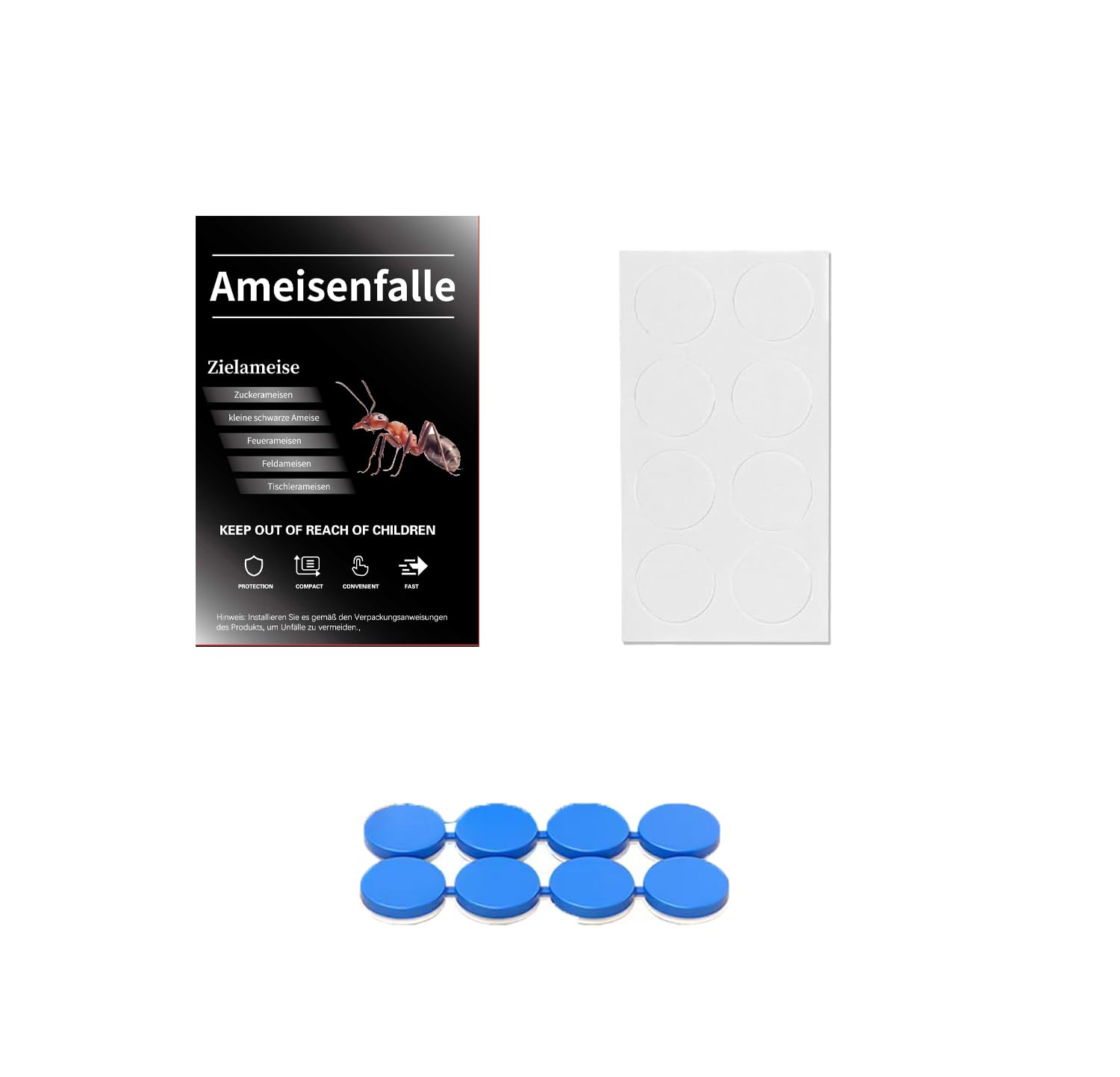 Caiyloxn Ant Traps for Indoor and Outdoor Use, Pack of 8, Adhesive Traps, Ant Traps for Kitchen, Home and Motorhome