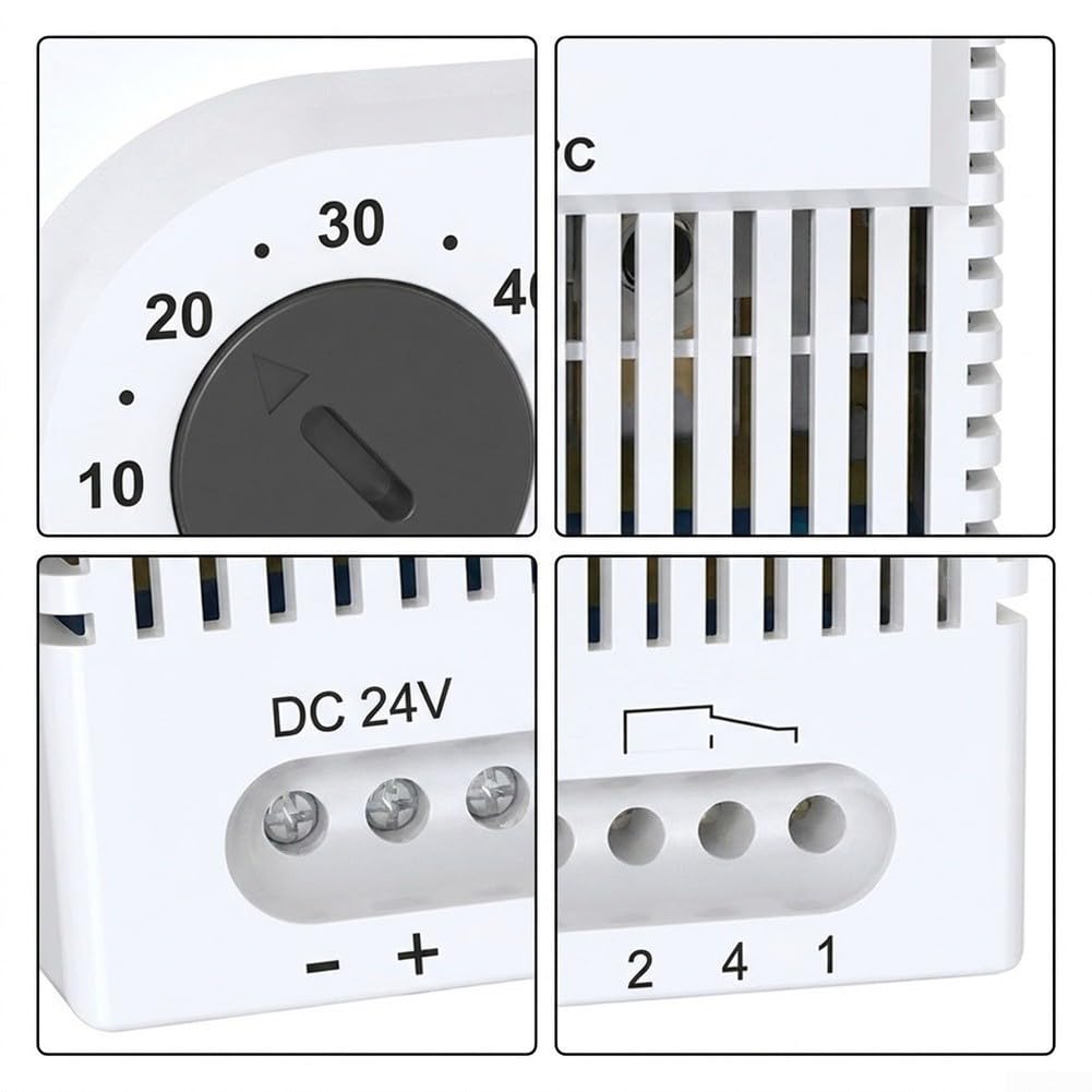 Temperaturregler DC24V 16A für Schaltschrank Heizung Kühlung