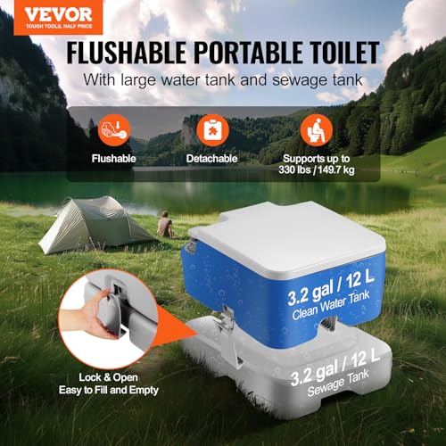 Vevor PORTABLE TOILET FOR CAMPING 3.2 GAL Portable Toilet For Camping, Rv Toilet thumb #1