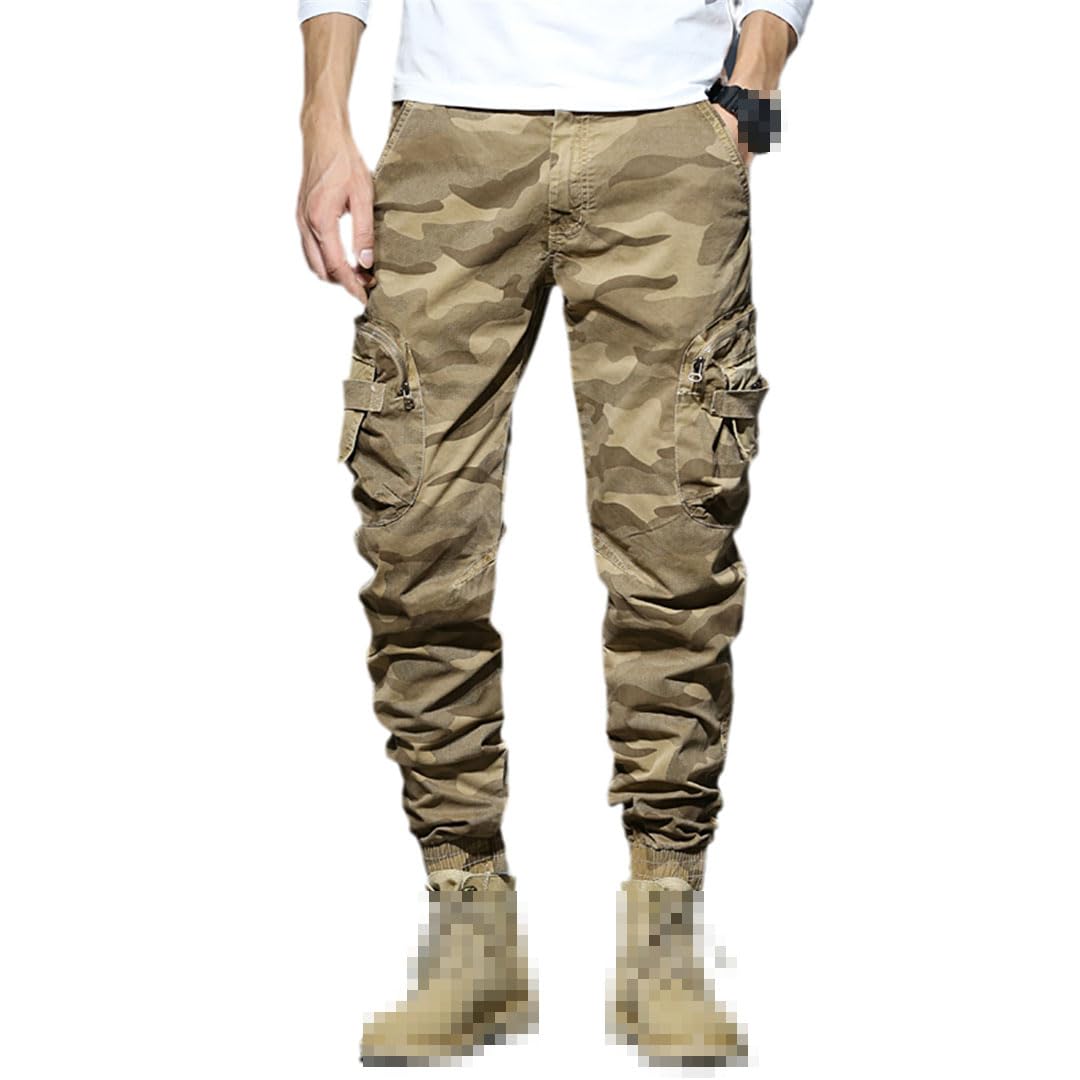 Vogrtcc Pantaloni da Jogging da Uomo Pantaloni Cargo Pantaloni Multitasche Casual Pantaloni Tattici