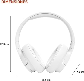 JBL Tune 720BT - Wireless Over-Ear Headphones with JBL Pure Bass Sound, Bluetooth 5.3, Up to 76H Battery Life and Speed Charge, Lightweight, Comfortable and Foldable Design (White)