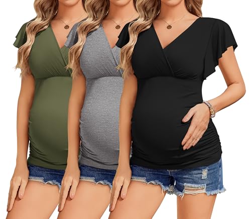 30% Off Ekouaer Maternity & Nursing Tops 3 Pack - Image 2