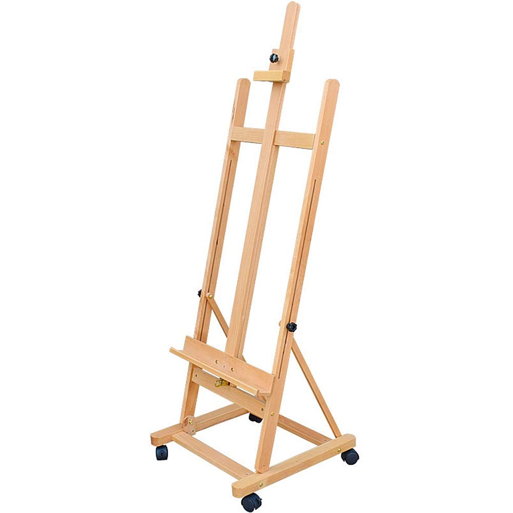 NGDFGR Easel Large Easel For Professional Ing Studio H-Frame With 4 X Castor Portable Mobile Display Holder Art Exhibition,