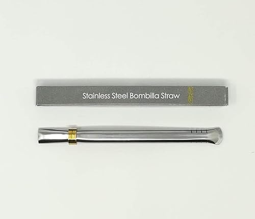 Vista 2 de Novomates Bombilla Mate & Yerba Mate Contenedor de 500 gr (1.1 lb) - Recipiente de yerba mate y yerba fácil de limpiar - Mate Bombilla y lata