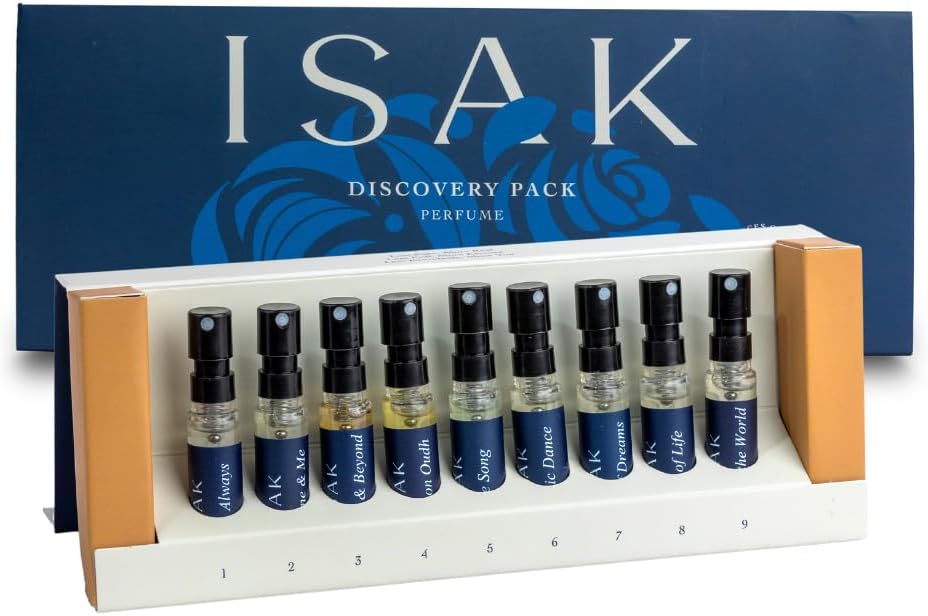 ISAK Discovery Unisex Perfume Gift Set | Mini Pocket Friendly Perfumes for Men, Women | Fresh, Long Lasting Fragrance Combo for All Occasions - Pack of 9 (3ml)