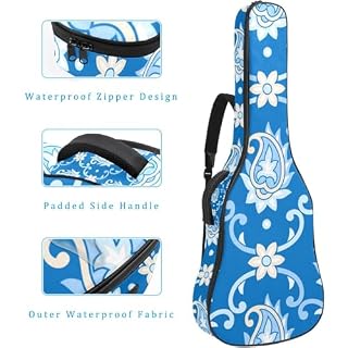 Housse imperméable en tissu Oxford pour guitare acoustique avec bandoulière et poches, motif feuilles de palmier 109 x 42,9 x 11,9 cm, Multicolore 5., 42.9×16.9×4.7 in, Sac de transport tendance pour - Les Beatles, Paul McCartney, John Lennon, RIngo Starr, George Harrison Housse imperméable en tissu Oxford pour guitare acoustique avec bandoulière et poches, motif feuilles de palmier 109 x 42,9 x 11,9 cm, Multicolore 5., 42.9x16.9x4.7 in, Sac de transport tendance pour – Image 4
