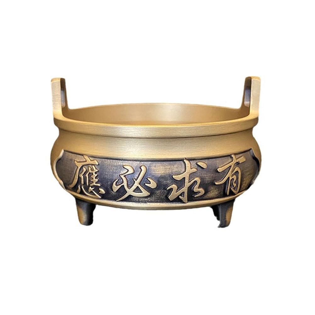 Chiński mosiądz mosiężny kadzidełka Burner Skarbnik produkujący piec używany do spalania patyków Joss dla Buddy.,9 * 20cm