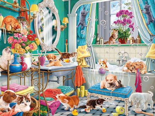 Ceaco 2323-18 Paws Gone Wild - Mischief Makers - 500 Piece Jigsaw Puzzle thumb #1