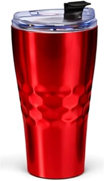 Primula Thermal Hot or Cold Triple Layered Wall Tumbler 20 oz in Gift Box, Red PBA Free