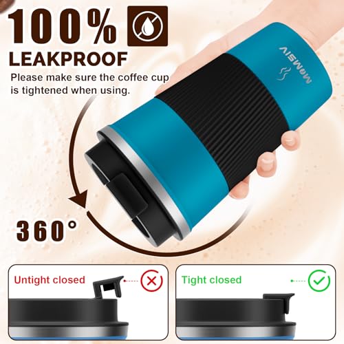 Image of MOMSIV 17oz Travel Mug, Insulated Coffee Cup with Leakproof Lid, Vacuum Stainless Steel Double Walled Reusable Tumbler for Hot and Cold Water Coffee and Tea In Travel and Car