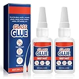 2 PCS Glass Glue,30g Heavy Duty Super Strong Clear Glue,Quick-Dry Waterproof Adhesive for Glass Bonding, Repair, Mirrors, Windows, Glassware, Crafts, DlY Kits