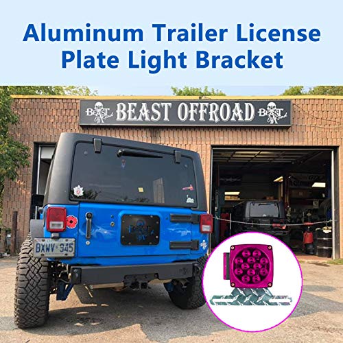 Nebywold Aluminum Trailer License Plate Light Bracket License Plate Bracket For Mounting Bracket Trailers Trucks Cars (1 Packs) #TOP4